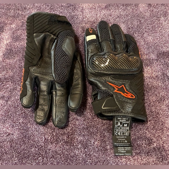 Alpinestars SMX-1 Air V2 Motorcycle Gloves Medium - Picture 3 of 3